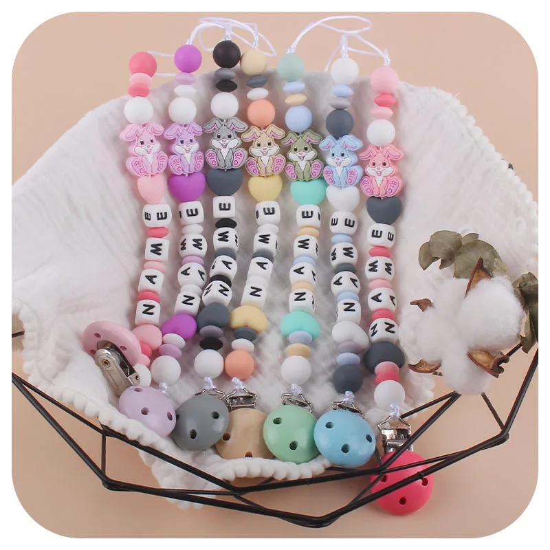 Силиконовая цепочка-зажим для соски-пустышки