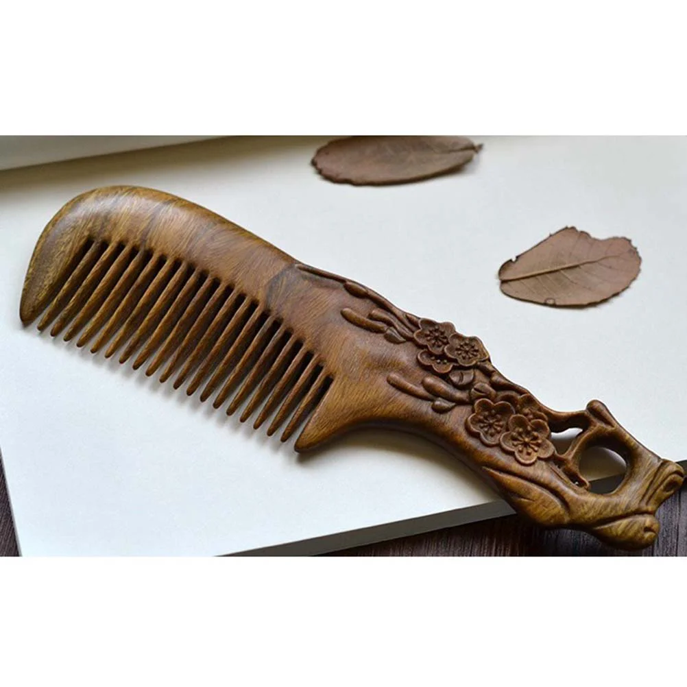 

1 шт. расческа из сандалового дерева деревянная натуральная Антистатическая расческа для ухода за волосами щетка для волос инструмент для в...