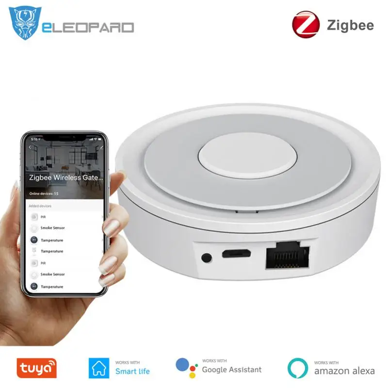 

Беспроводной хаб для умного дома Tuya Zigbee 3,0, хаб с дистанционным управлением, работает с Alexa