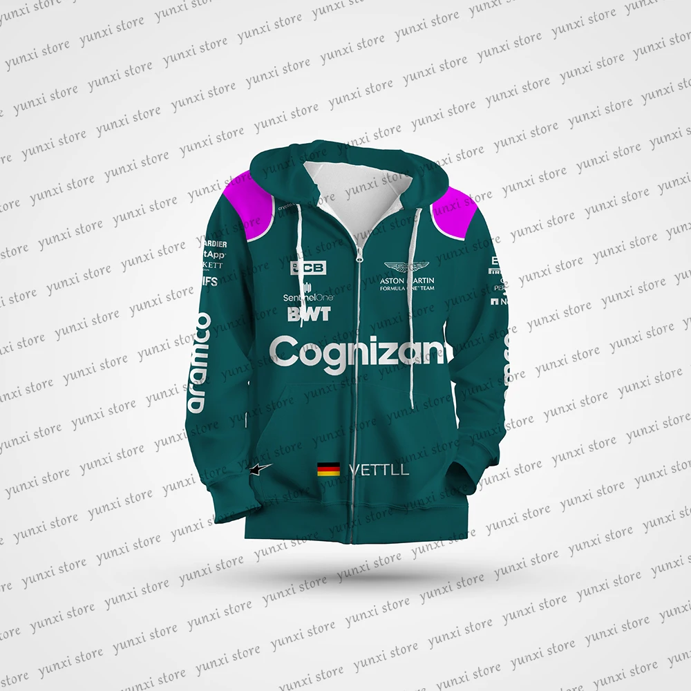 

2022 Aston Martin Zip Shirt F1 Formula One Team Racing 3D Printed Mens Womens Sports Fashion Tops Kids Jackets Tops Hooded