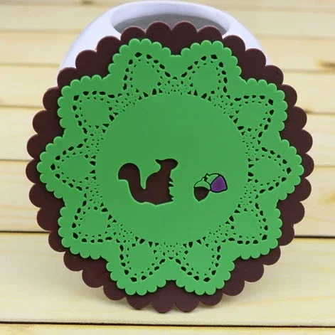 

Круглый силиконовый коврик для чашек Cute Cartoon Animals