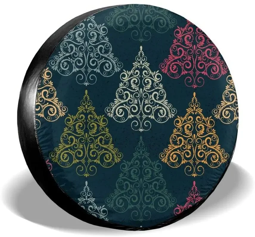 Чехол для запасного колеса Moslion Pug Dog рождественские милые животные омела дерево