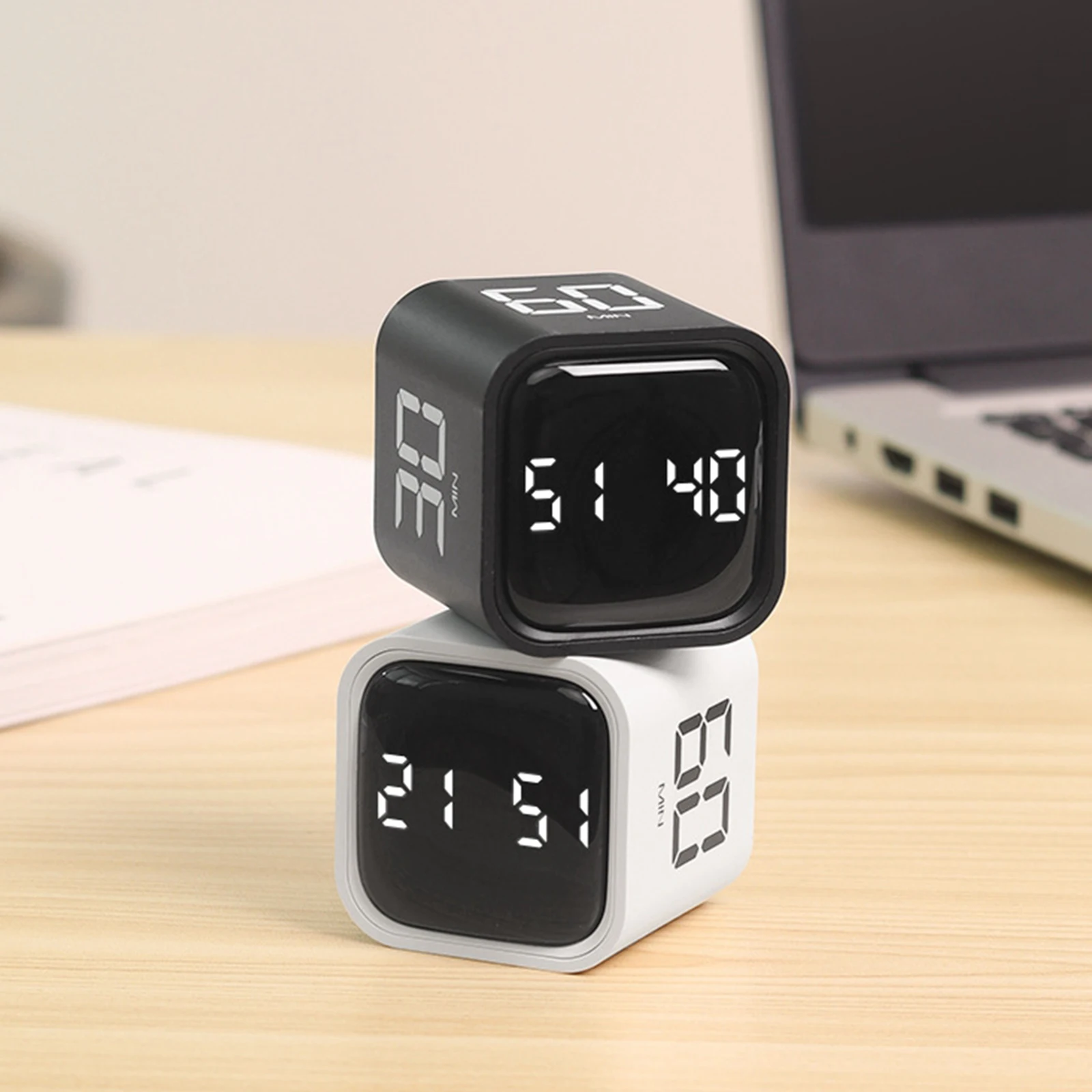 

Cube Timers Adjustable Sound Workout Timer Setting Game Timer for Children Study Cooking Exercise Home Baking