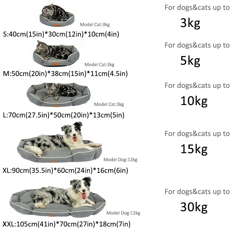Лежанка для собак и кошек квадратная кровать домашних животных универсальная