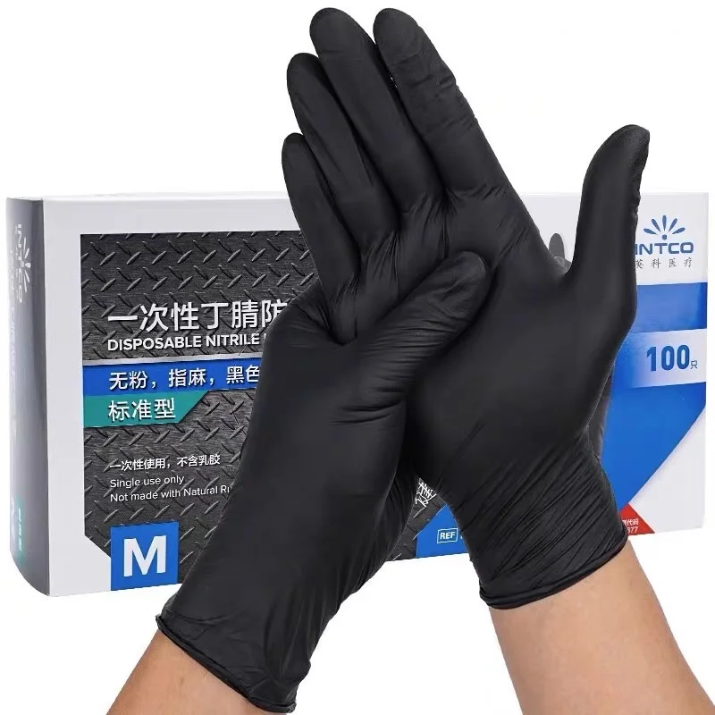 

Pink Nitrile Disposable Gloves Powder & Latex Free Non-Sterile Vinyl Gloves Textured Fingertips Work Kitchen Home Garden Gloves