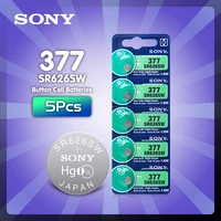 sony 5pcs 1 55v 377 sr626sw sr626 ag4 silver oxide watch battery 177 376 button coin cell batteries single use for remote toy