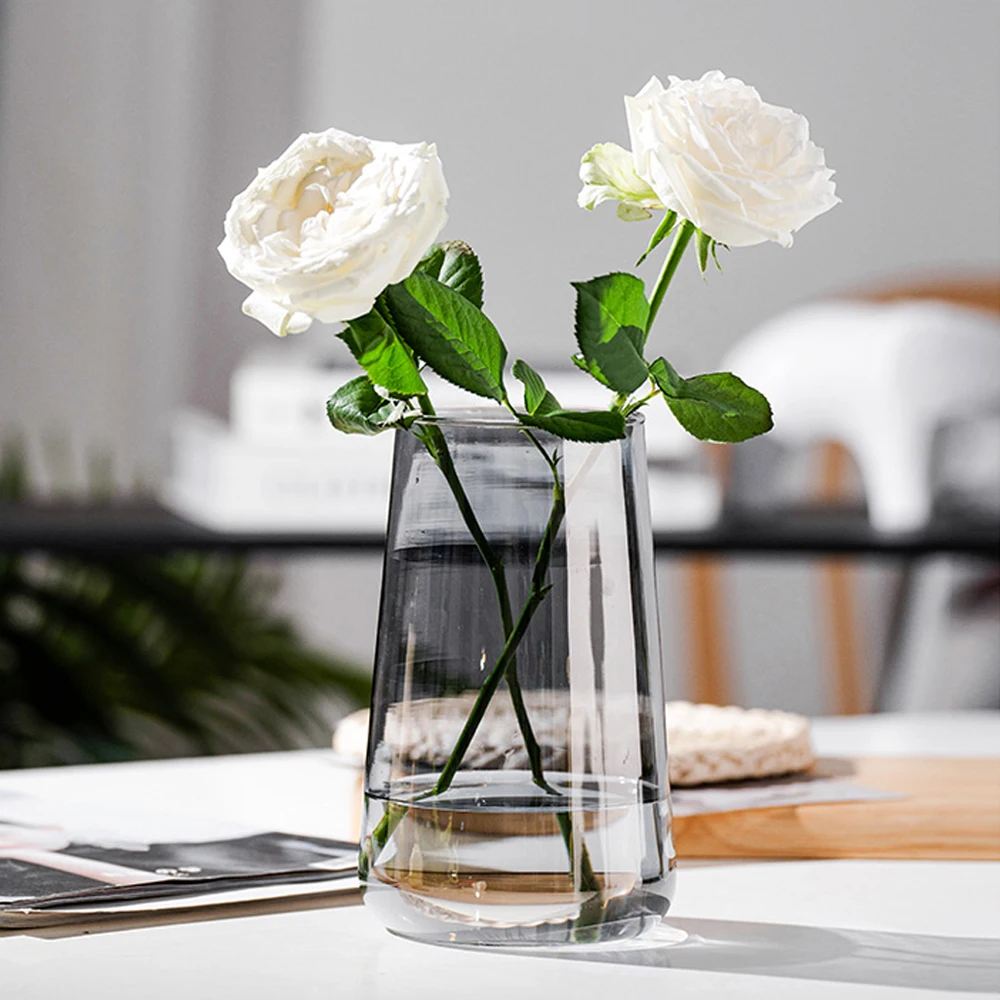 Современная прозрачная стеклянная ваза для дома Living Room Decorative Home Flower.