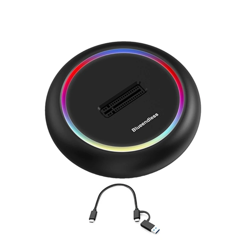 

USB 3.1 M.2 NVME NGFF SSD Enclosure RGB NVMe SSD Enclosure for 2280/2230/2242