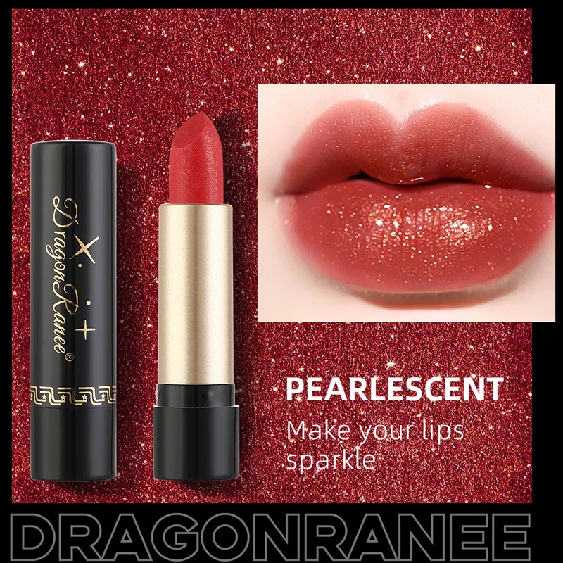 

6 Colors Lip Gloss Pearlescent Glitter Lipstick Long Lasting Lip Tint Makeup Cosmetic Moisturizing Lipstick maquillage femme