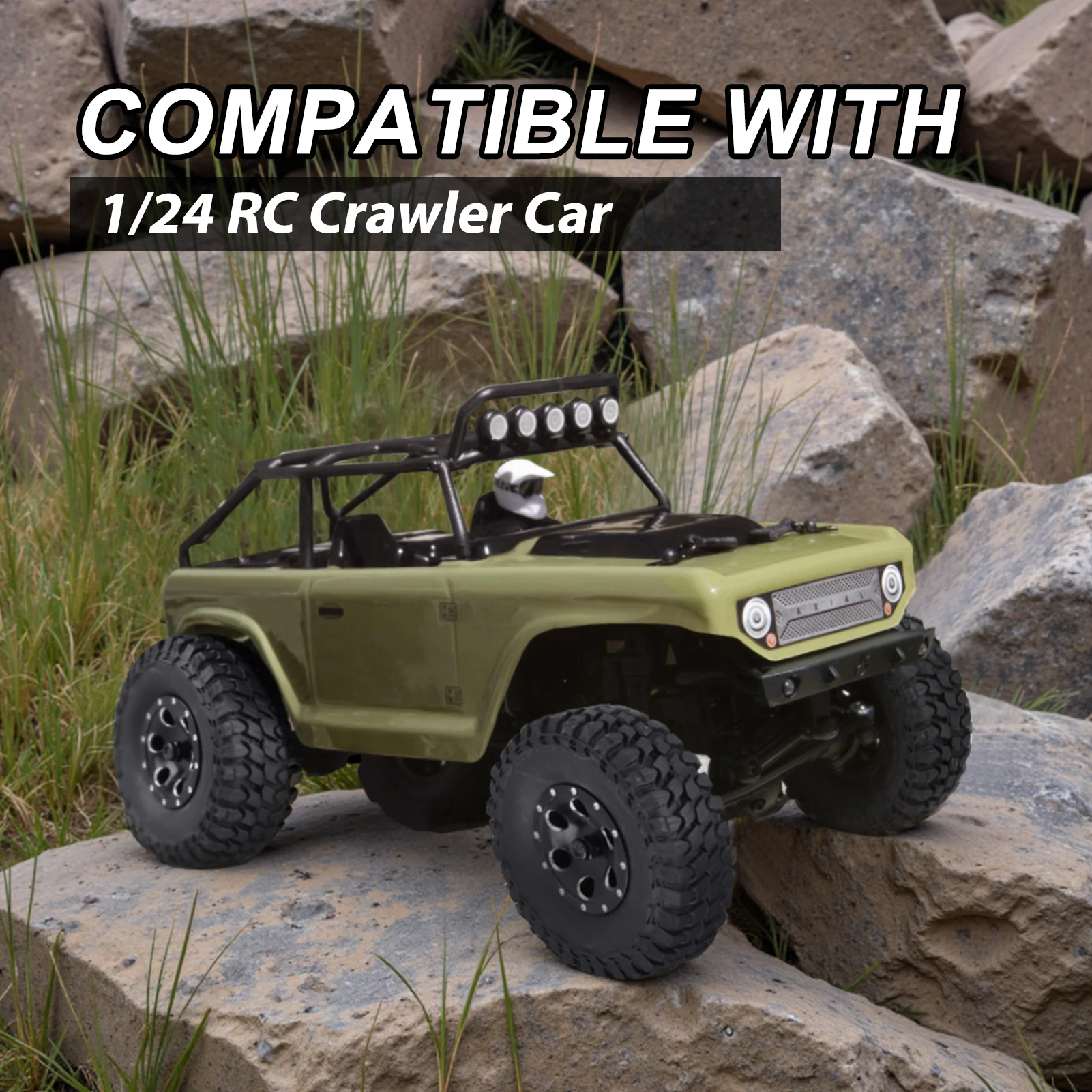 Фото Колеса и шины HobbyPark 1.0 Beadlock, 4 шт., металлические удлиненные проставки для колес, офсеты для 1/24 SCX24 90081 Deadbolt Truck №3