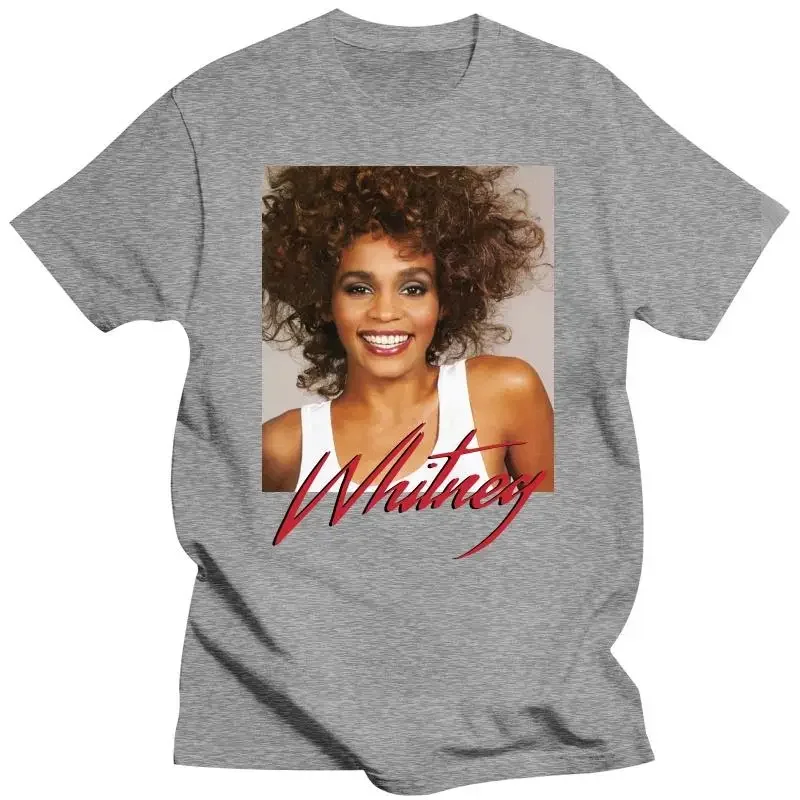 Черная футболка для мужчин летняя брендовая с официальной надписью улыбки Уитни