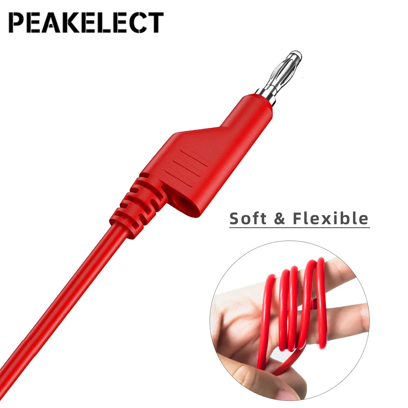 Peakchoose P1037 5 шт. 4 мм банановый штекер к зажиму типа крокодилы комплект тестовых