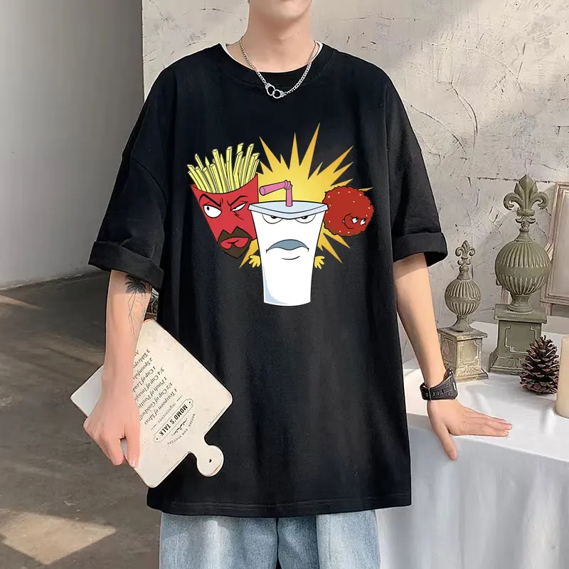 

Aqua Teen Hunger Force T-shirt Unisex Animation Funny Tees Men Women Fashion Oversized T Shirt Anime Manga Cartoon Male Tshirt