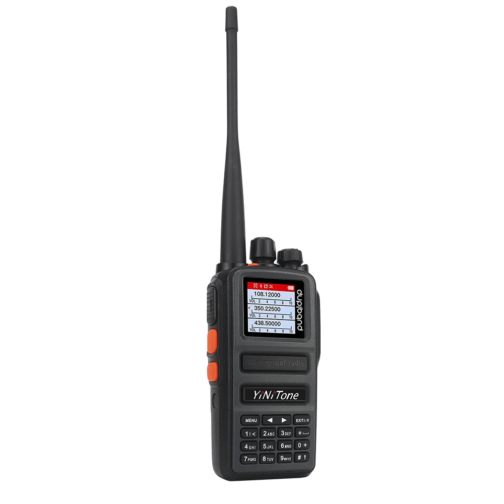 Yinitone Ht-uv2 Three-Stage IP68 Waterproof High-power 10W Aviation Band Ultra Wideband Receiving Walkie Talkie