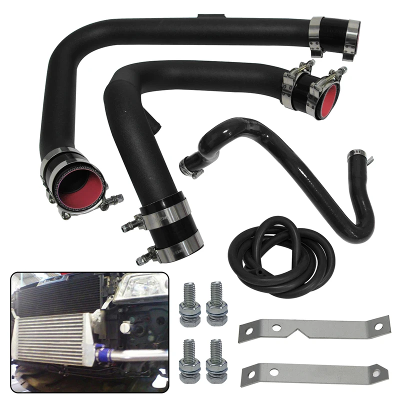 

Aluminum Intercooler Piping Pipe Kit Fit For Audi A4 1.8T Quattro VW Passat B5 1.8L Bolt On Black