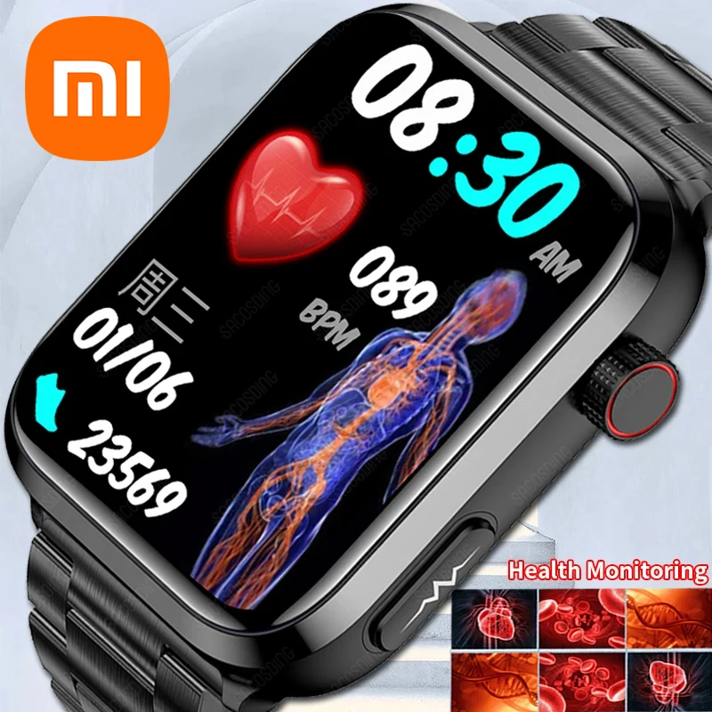 

NEW Xiaomi Medical Grade Smart Watch Blood Sugar Blood Lipid Uric Acid ECG+PPG Body Temperature Bluetooth Call Health Smartwatch