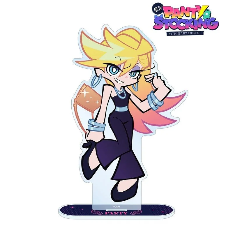 Фото Новая акриловая фигурка-подставка 15 см по мотивам Panty & Stocking with Garterbelt, модель для косплея, игрушка, подарок на день рождения, украшение, брелок №2