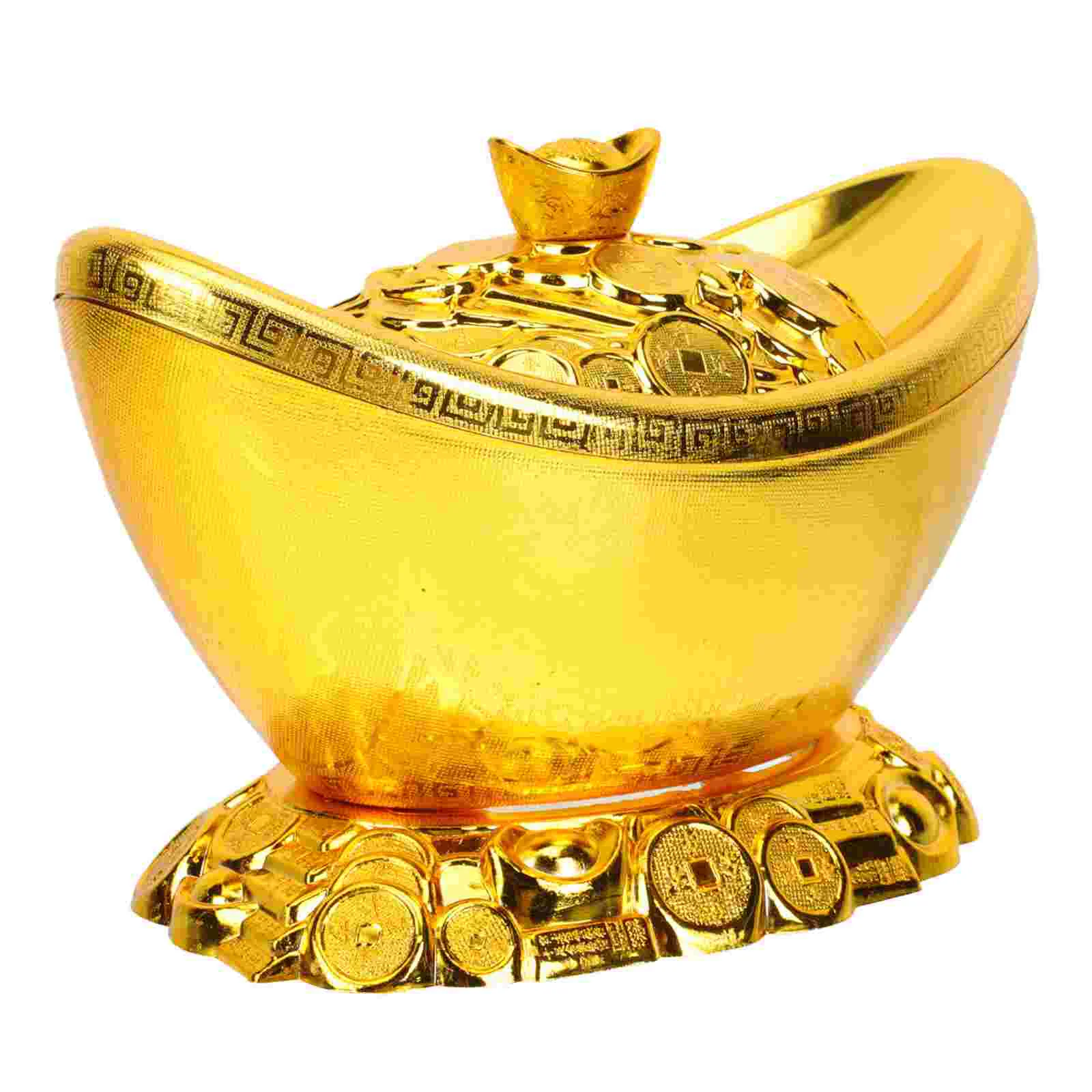 

Ingot Candy Box Toys Lucky Money Ingot Container Chinese Prosperity Ingot Plastic Yuan Bao Ornament Office