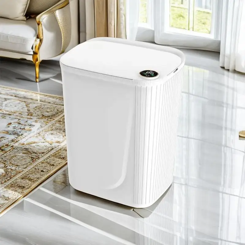 

Smart Induction Trash Can With Lid Touchless Trash Can 22L Touchless Motion Sensor Trash Can For Kitchen and Living Room