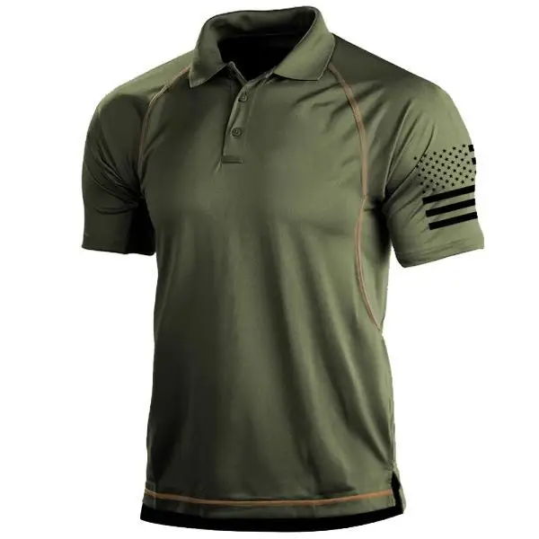 

Men's T-Shirts Summer Outdoor Activities Tops Tactical Sports Short Sleeve Polo Shirts Bottoming Sweatshirts
