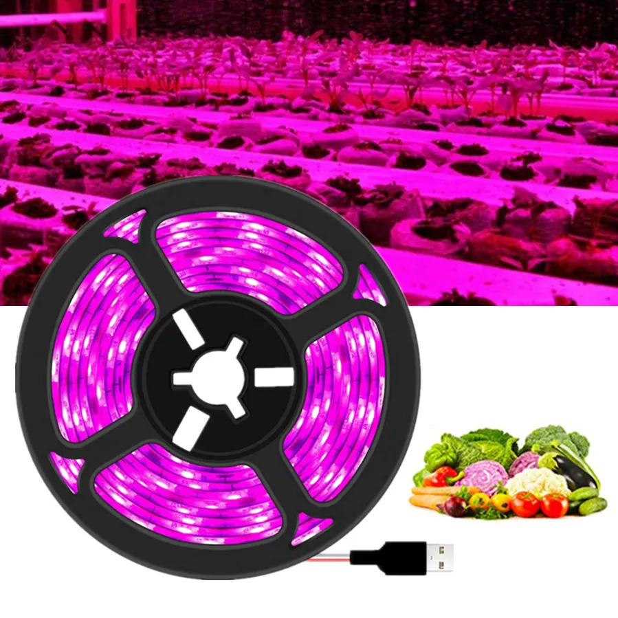 Full Spectrum 1-5m Plant Light Grow Led Strip Phyto Lamp For
