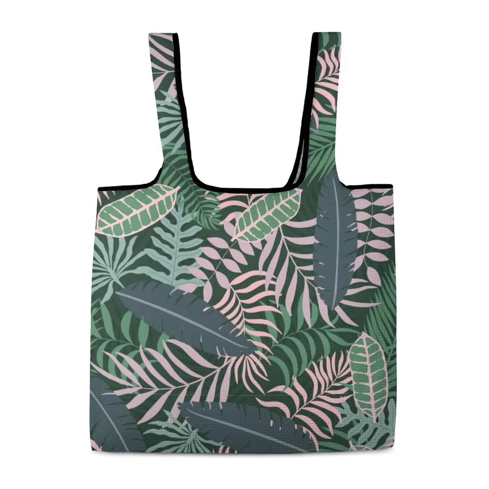 Leaf Fashion Grocery Bag Portable Shopper Bag Reusable Portable High Capacity Travel Totebag All Print DIY Design Handbag