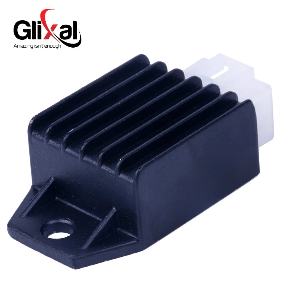 Фото Регулятор напряжения Glixal, 12 В, 4-контактный, 150cc, 125cc, 50cc, GY6, 139QMB, 152QMI, 157QMJ, скутер, квадроцикл, Мопед №2