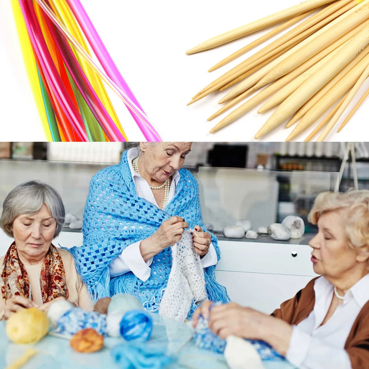 Набор вязальных спиц для начинающих крафтовые аксессуары плетения набор