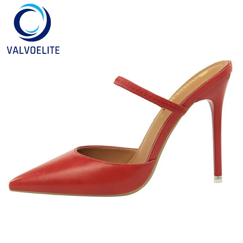 

10CM High Heels Woman 2022 Summer New Stiletto Pointed Toe Hollow Fashion Luxury Single Shoes Casual Lazy Slippers Girls Sandals