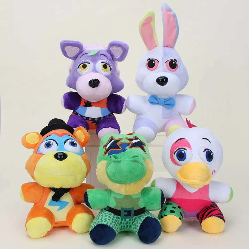 

25 см плюшевая кукла Vannie Glamrock Freddy Glamrock Chica Montgomery Gator Roxanne Wolf мягкая искусственная игрушка