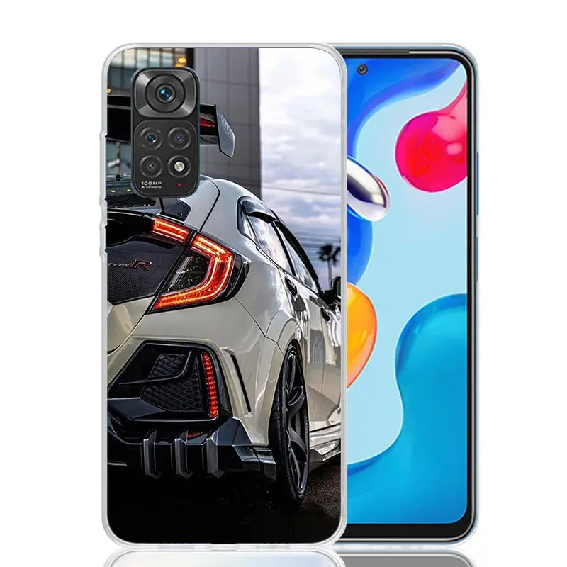 Чехол для телефона JDM Type R Civic Sport Car Xiaomi Redmi Note 14 13 12S 12 11S 11T 11E Pro Plus 10S 10 Art Customized Coque Capa N