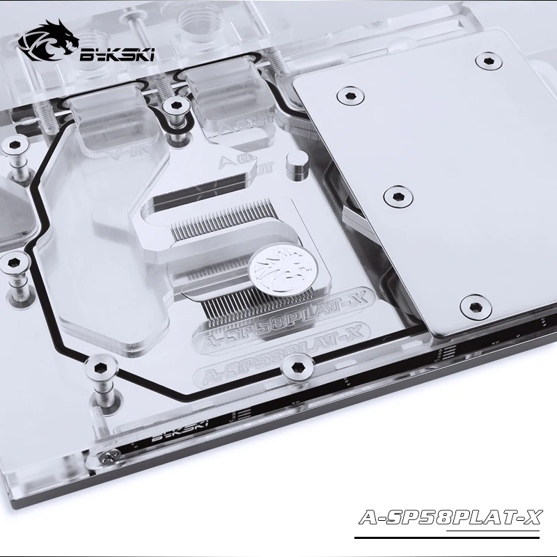 Блок видеокарты BYKSKI с полным покрытием для Sapphire Nitro + Radeon RX 580 590 8GD5 8 ГБ GDDR5 (11265-01-20G)