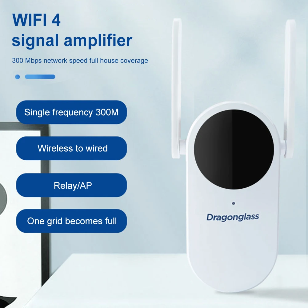 

Wifi Signal Amplifier 300Mbps Network Speed Routing Signal Intensifier Heat Dissipation Design for Notebook for Desktop Computer