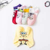 summer socks cartoon creative ladies cotton socks japanese and korean animation pattern socks printing non slip socks