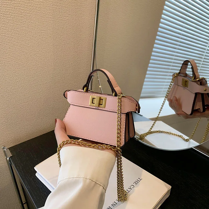 Double Sided Lock Chain Lipstick Bag Fashion Mini bag Small purse Designer Women's Bags Free Shipping Promotion