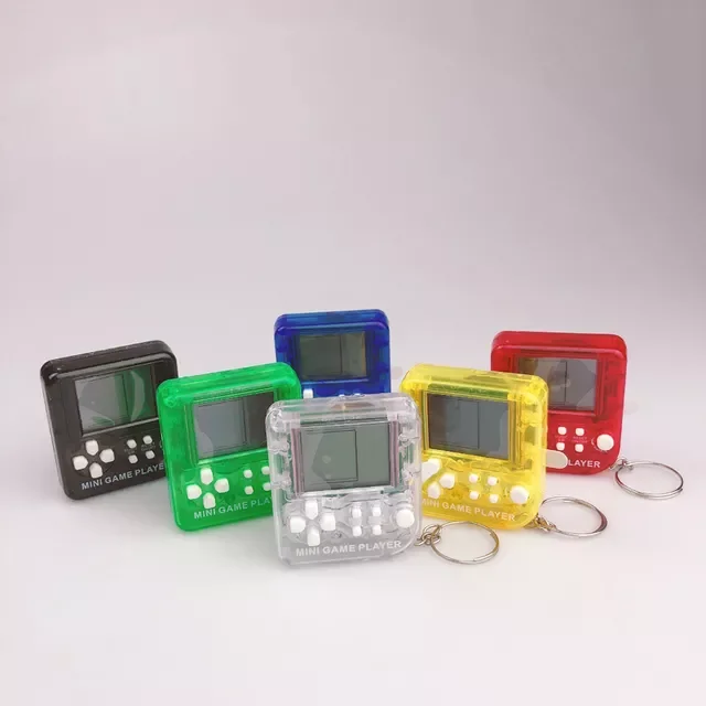 

Portable Game Console Keychain Children Handheld Game Console Toy Puzzle Nostalgic Cartoon Creative New Year Christmas Gift