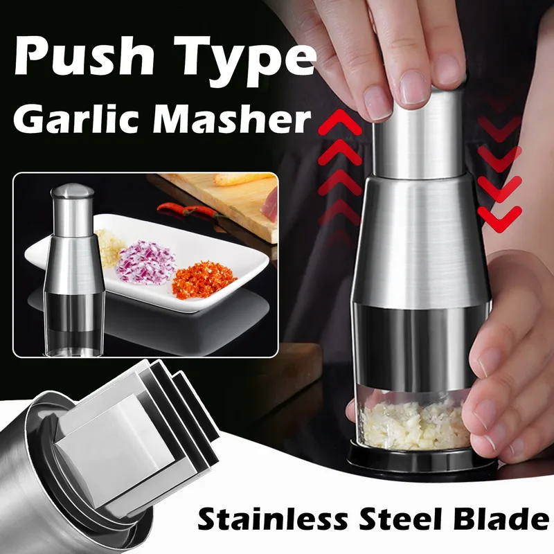 

New Manual Onion Chopper Garlic Crusher Pressing Handheld Food Chopper Slicer Dicer Mixer Kitchen Vegetable Slicer Peeler Tools
