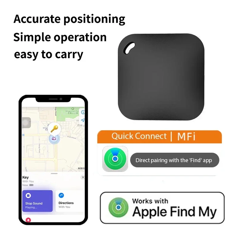 Умный Bluetooth Gps-трекер Совместимый С Apple Find My Anti-lost Mfi-локатором Для Ключей От Машины