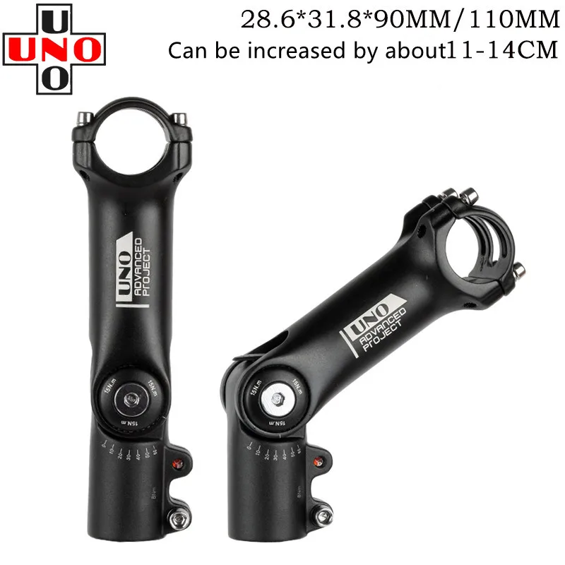 Купи UNO Mountain Cycling Bike Stem Angle Adjustable Height Riser 31.8mm bicycle Parts Stem 90/110MM за 1,104 рублей в магазине AliExpress