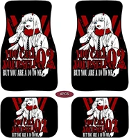 zero two sexy manga girl anime women men floor mats fit most vehicle4 pieces front and rear rubber carpetsfull s