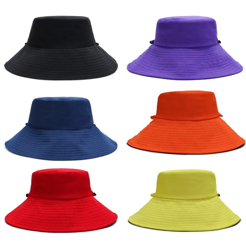 

Men's and Women's Outdoor Sunscreen Sunshade Fisherman Hat Double-sided Pot Hat Panama Hat Casual Bucket Hat Sun Hat Shrink Rope