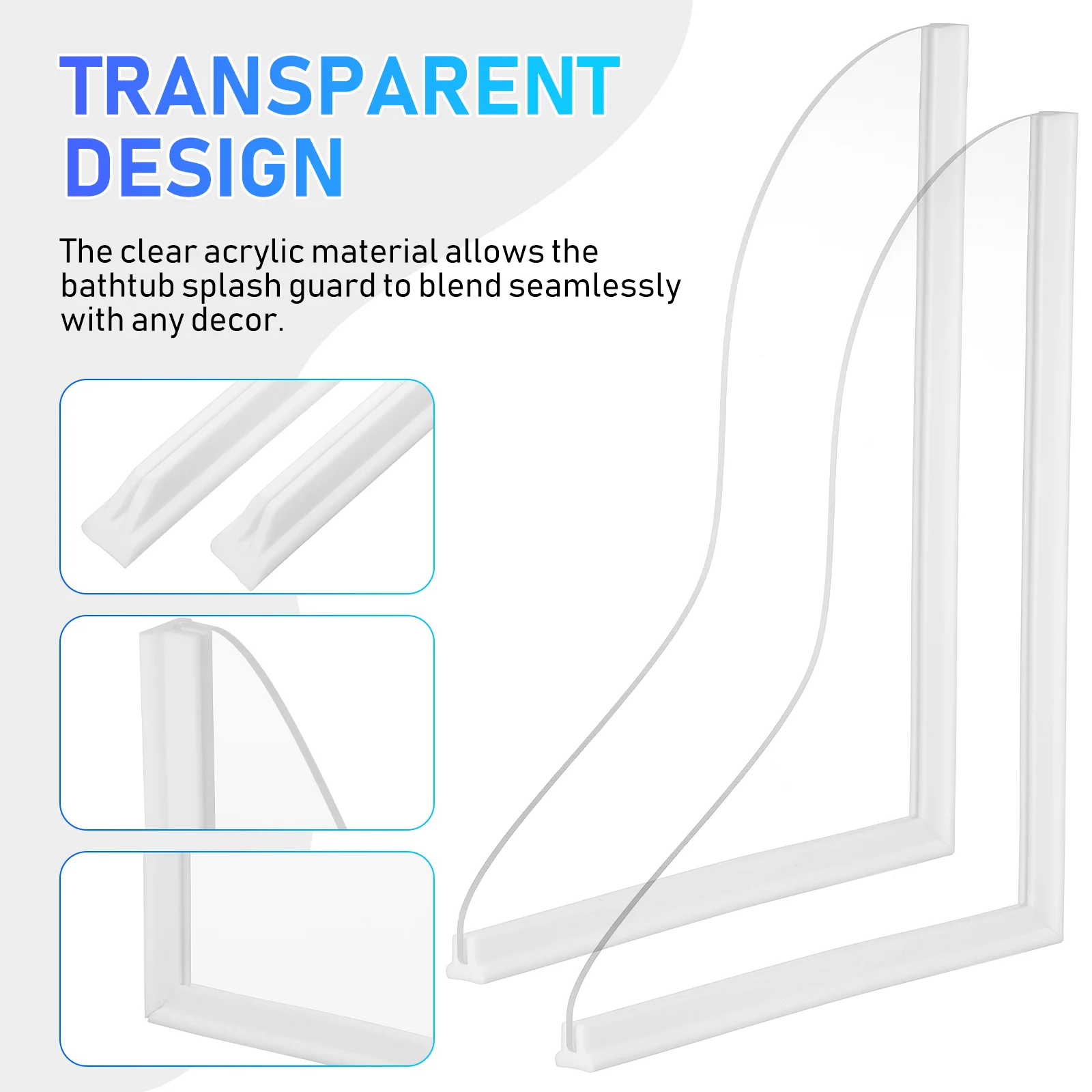 Барьер для душа стопор защита от брызг угловые протекторы край ванны раковин
