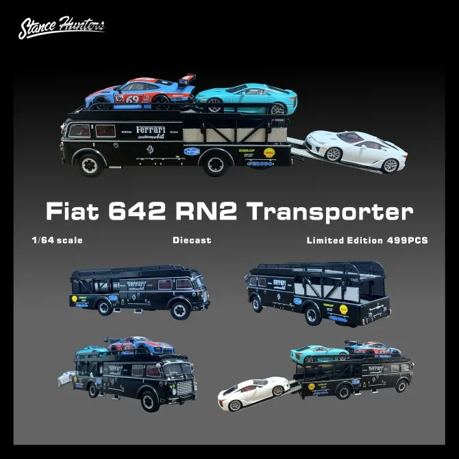 

Stance Hunters SH 1:64 Fiat 642 FN2 trailer truck black alloy car model