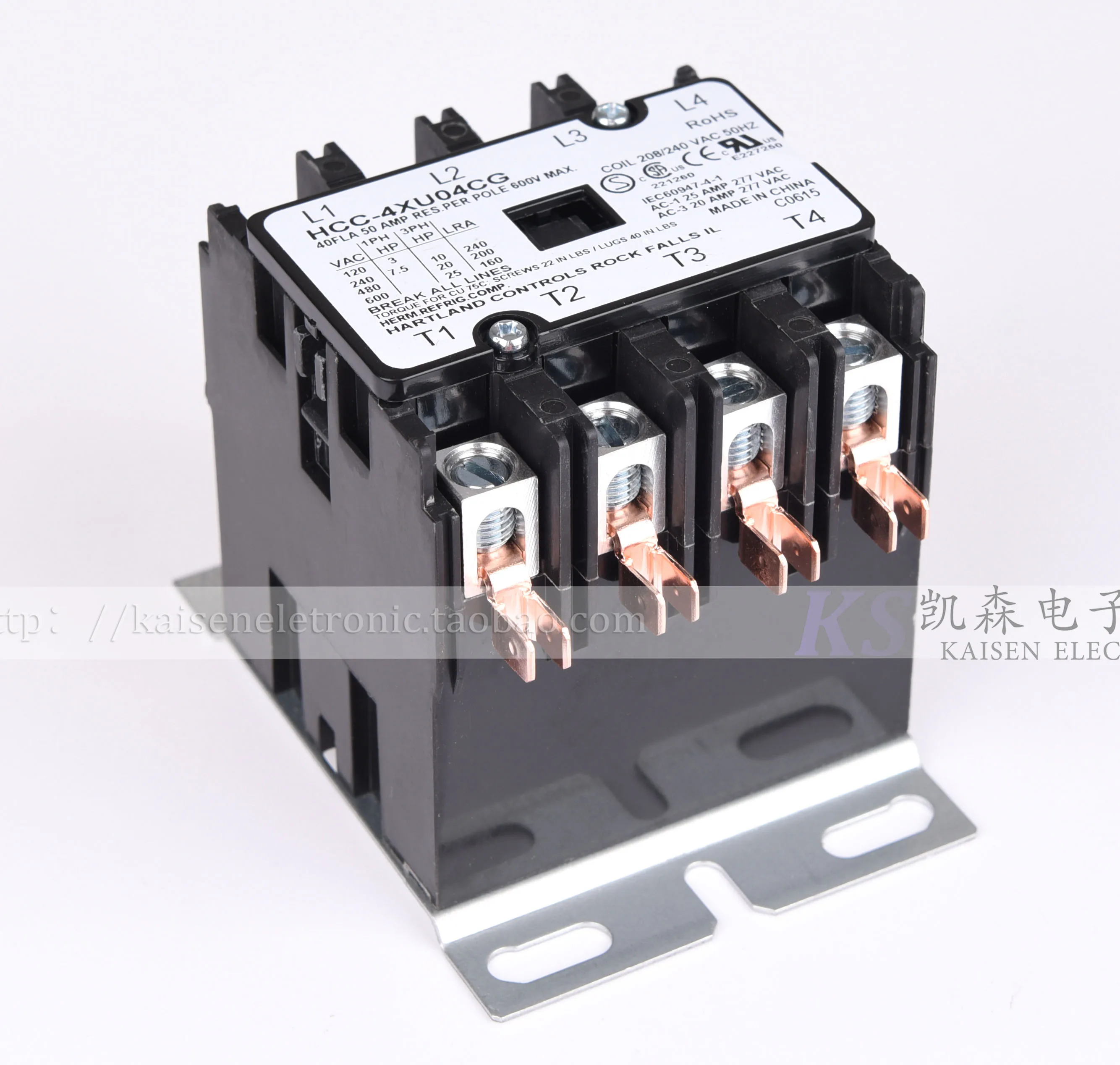 208В-240В 40А HCC-4XU04CG Hartland Controls 4-полюсный контактор переменного тока (art.: 3920cd44ec7fa) - 3920cd44ec7fa