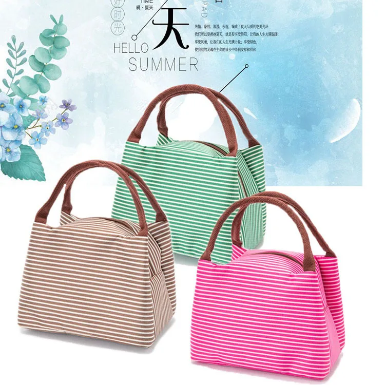 

Сумка для ланча с изолированной холодной полосой, чехол для пикника, переносной термальный Портативный Ланч-бокс, сумка для бенто, контейне...