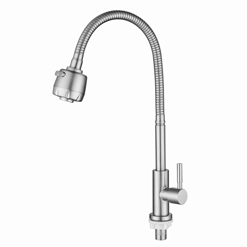 

304 Stainless Steel Kitchen Faucet Water Purifier Single Lever Hole Tap Cold Faucet Extenders Sink Tap Kitchen Bathroom Supplies