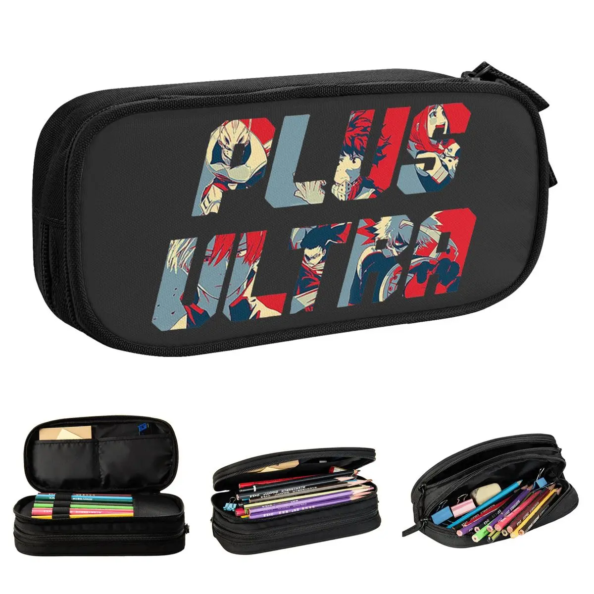 

Classic Plus Ultra My Hero Academia Pencil Cases Pencil Box Pen Box Kids Big Capacity Bag Students School Zipper Stationery