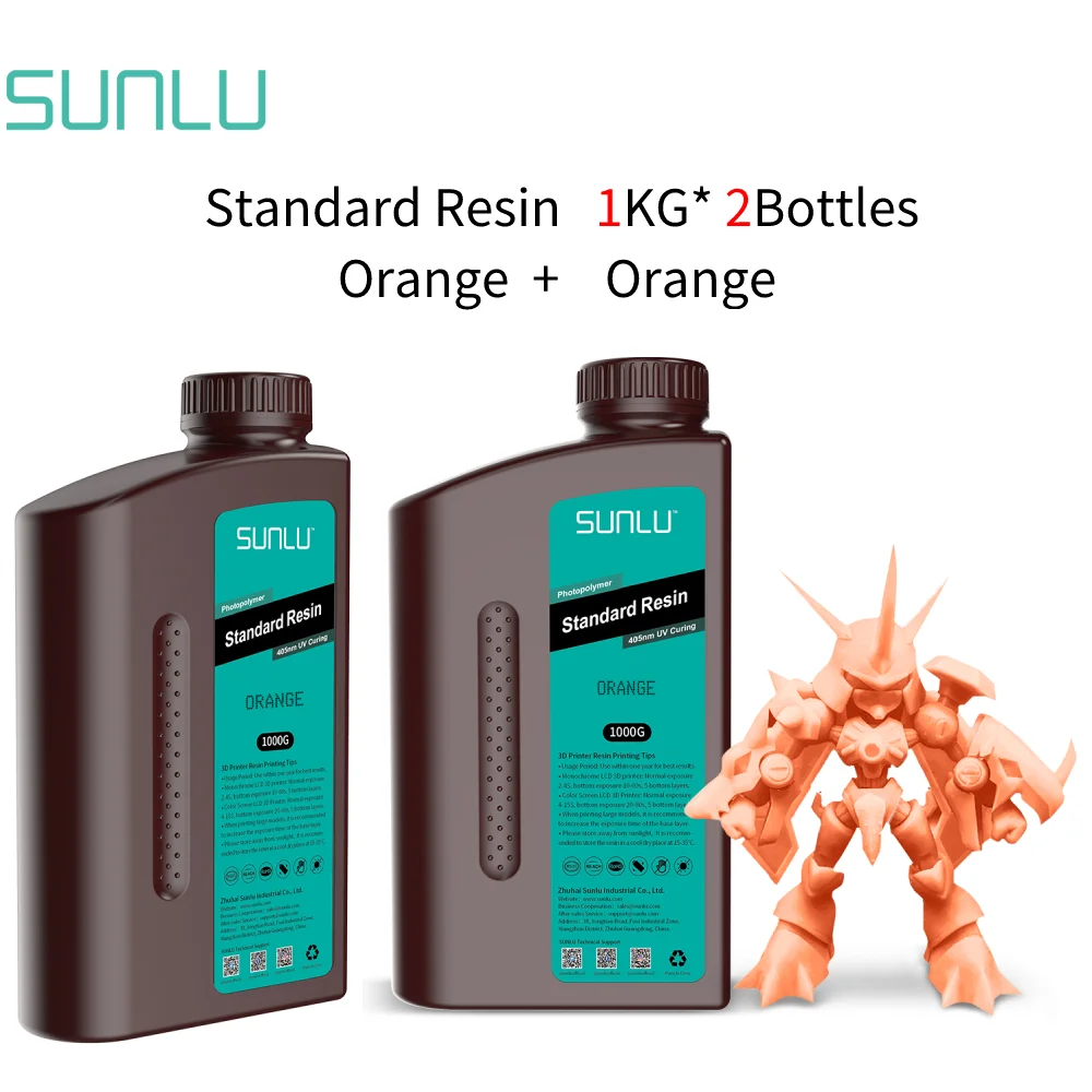 

SUNLU Standard Resin 1KG 405nm UV Photon Curing Liquid 3D LCD Printer Low Odor Smooth Surface Model Garage Kit Printing