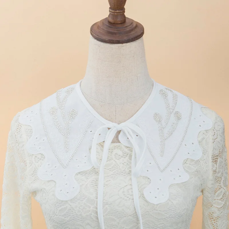 

Korean Style Fake Collar Shawl for Women Shirt Neckwear Nep Kraagje Female Shirt Detachable Collars Shoulder False Collar