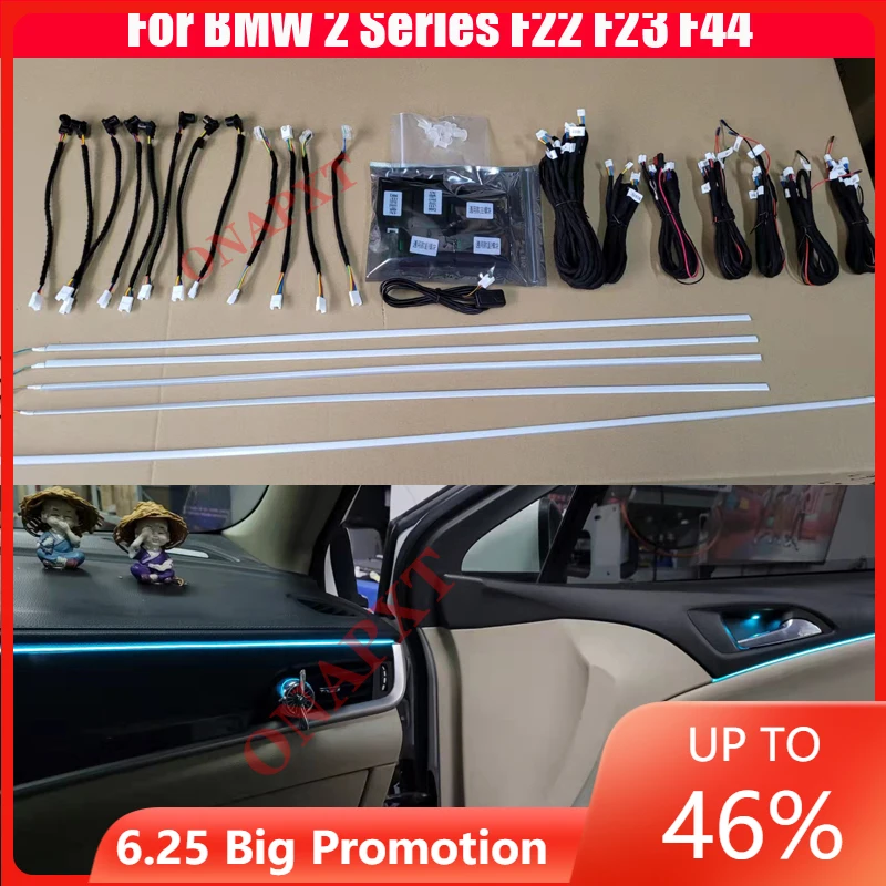 

Unlimited Colors For BMW 2 Series F22 F23 F44 F45 F46 APP Control Ambient Light Atmosphere Strip Decorative Lamp